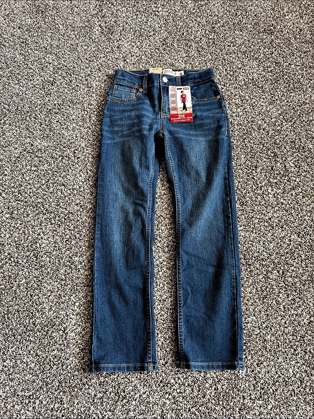 Levi's 514 Straight Fit Jean Straight Leg Jeans in Blue Size 8 NWT